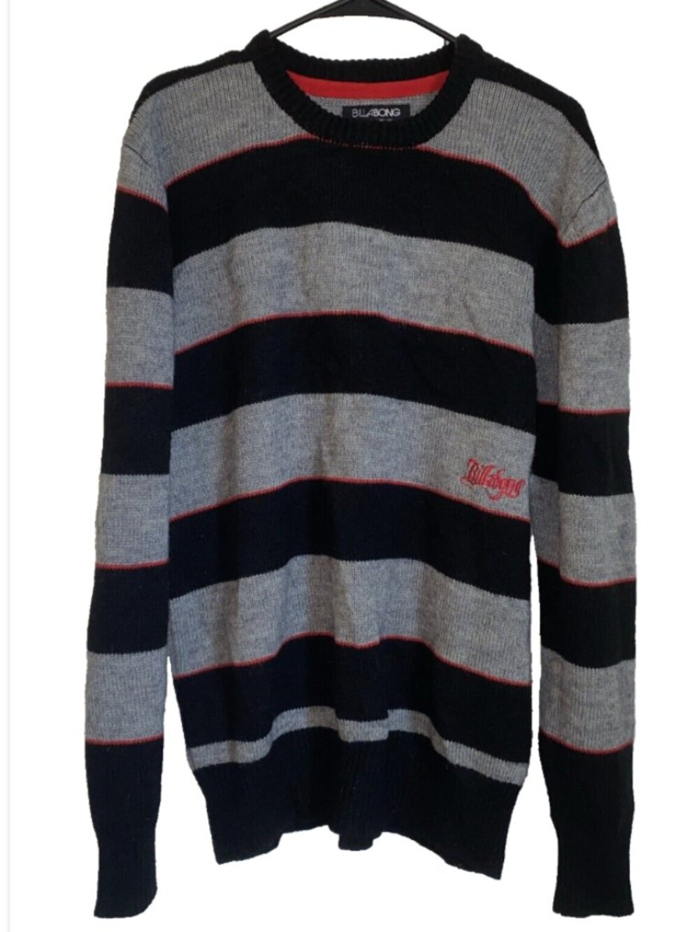 Vintage Billabong Striped Sweater Skater Surf Grunge Knit Pullover Mens L